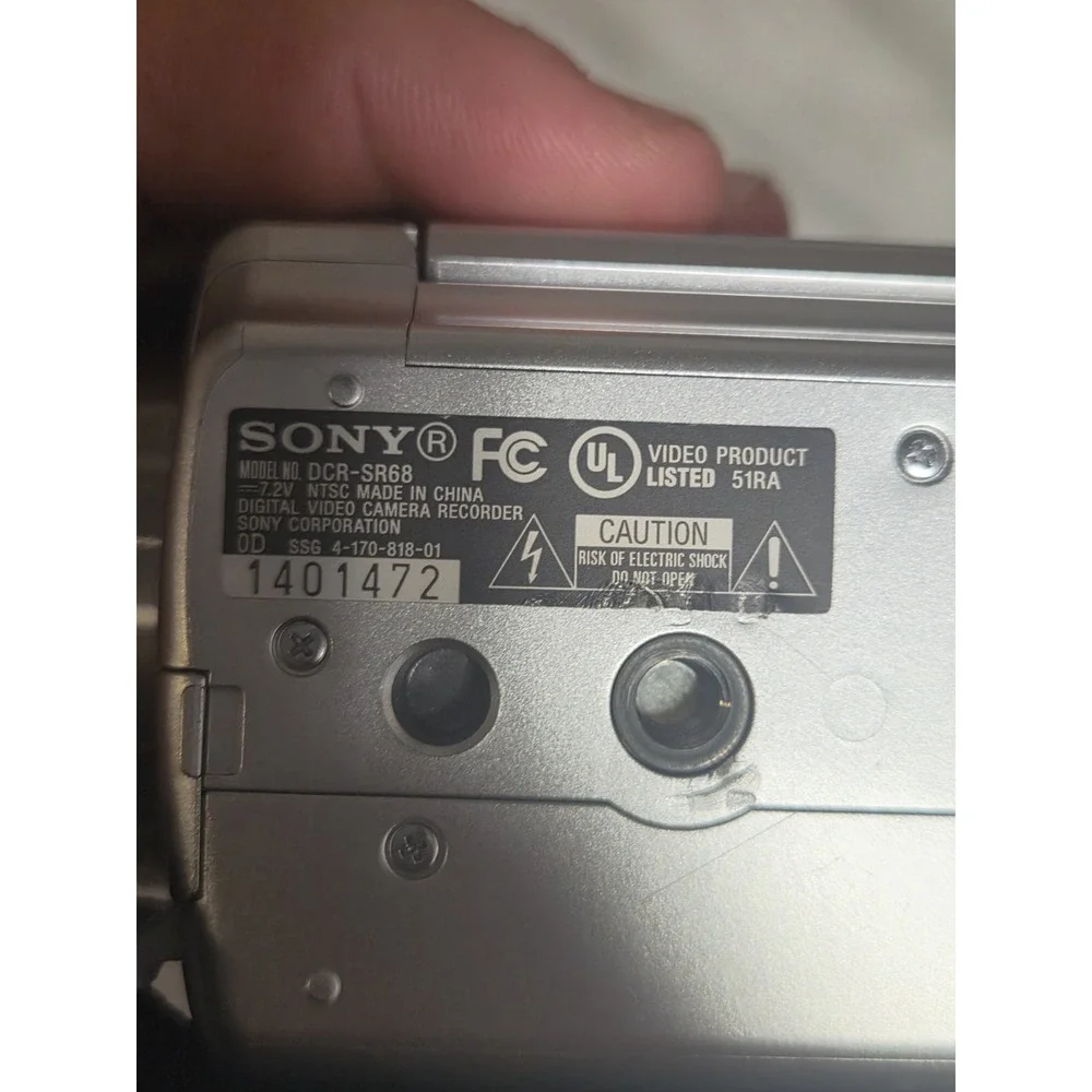 Sony Handycam DCR-SR68 Silver Video Digital Camcorder 60x Zoom 80GB HDD - Tested